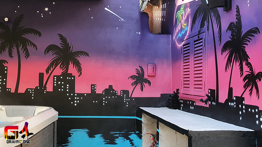 Déco graffiti Miami — photo 2