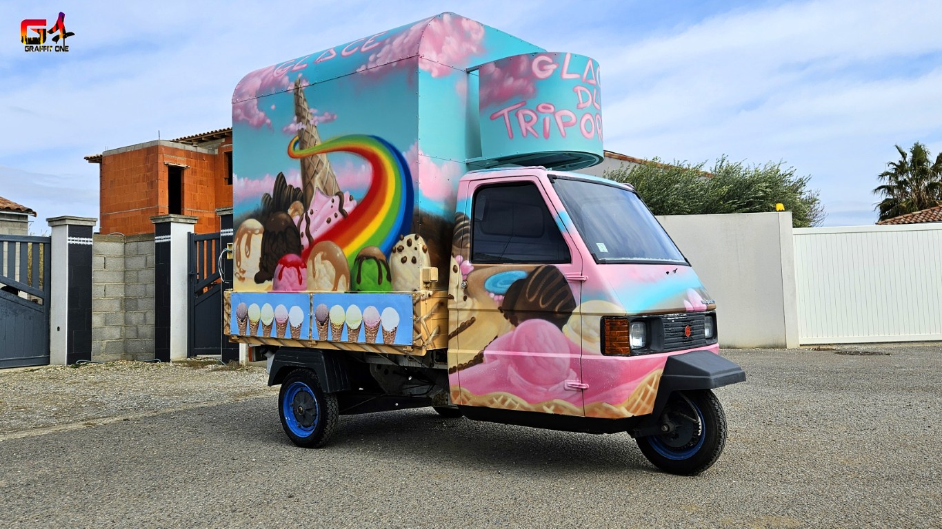Fresque camion glacier