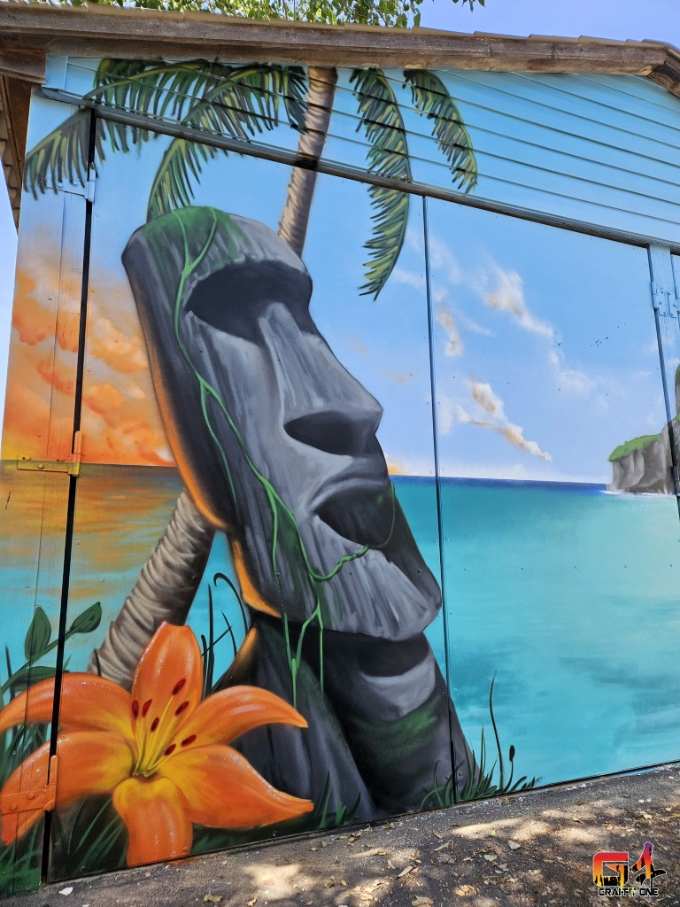 Fresque île de Pâques — Camping Cayola — photo 3