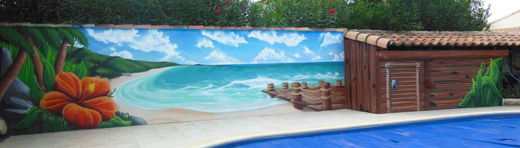 La plage et son hibiscus