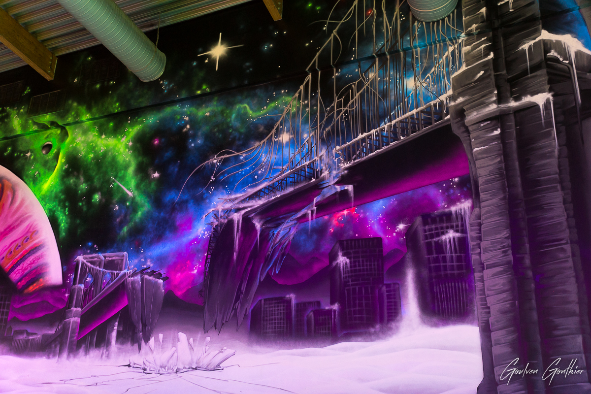 Patinoire Végapolis — fresque 500 m²