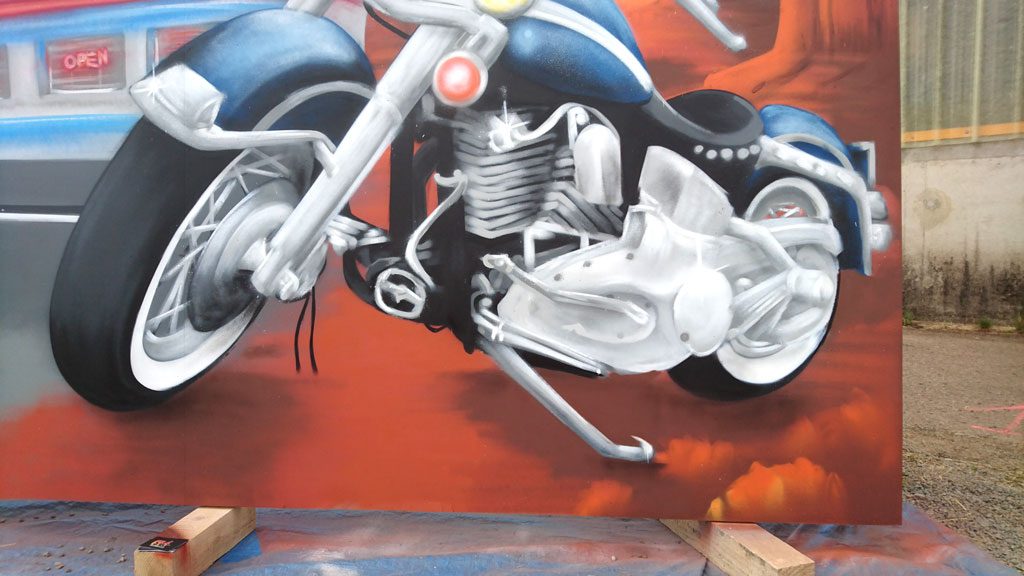 graffiti moto harley davidson